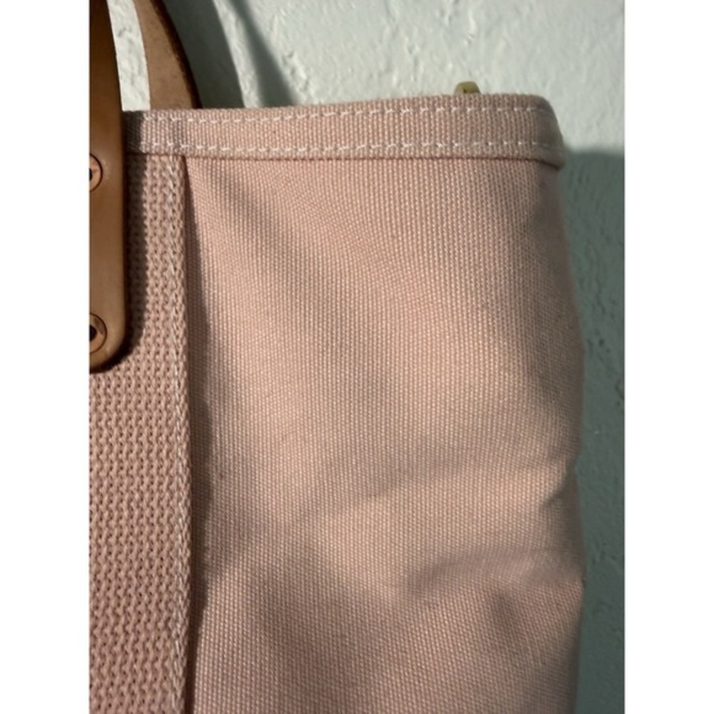 North End Bag Co The MARTIN Tote Bag Peachy Pink Canvas & Leather Trim Crossbody - Picture 3 of 15